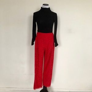 J.Crew Red Lace Pants ⭐️ New With Tags ⭐️